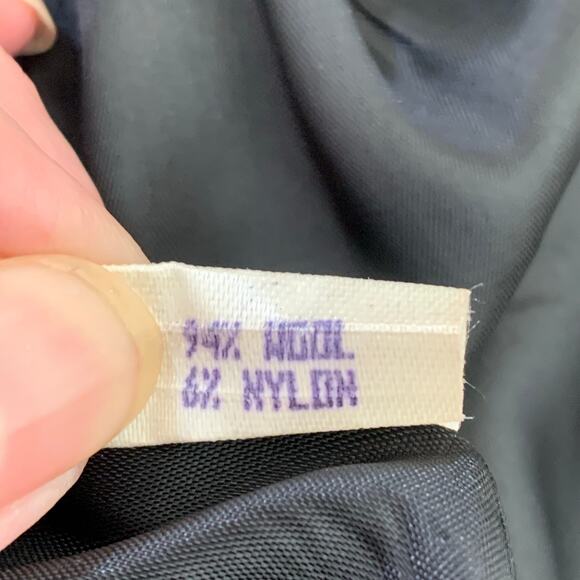 Vintage Rickie Freeman Size 8 Wool Tweed Blazer Jacket Black Colorful Fringe - Picture 13 of 13